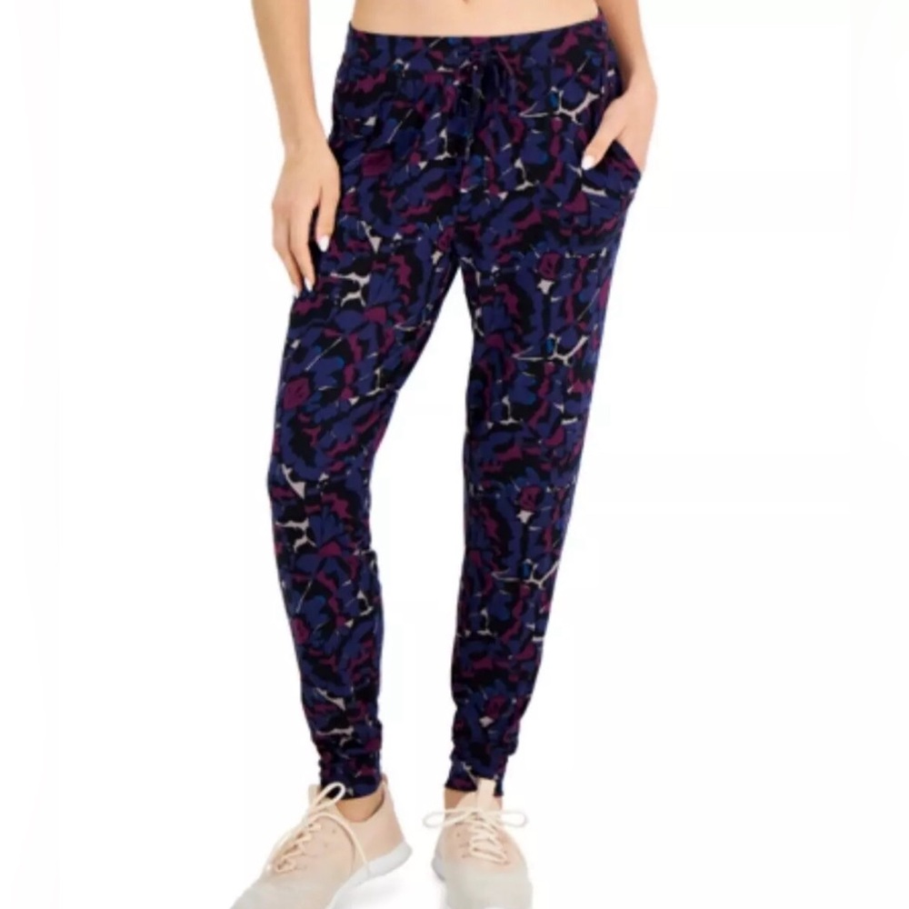 Alfani Intimates Jogger Pajama Pants with Pockets Size XS  -Butterfly Wing-